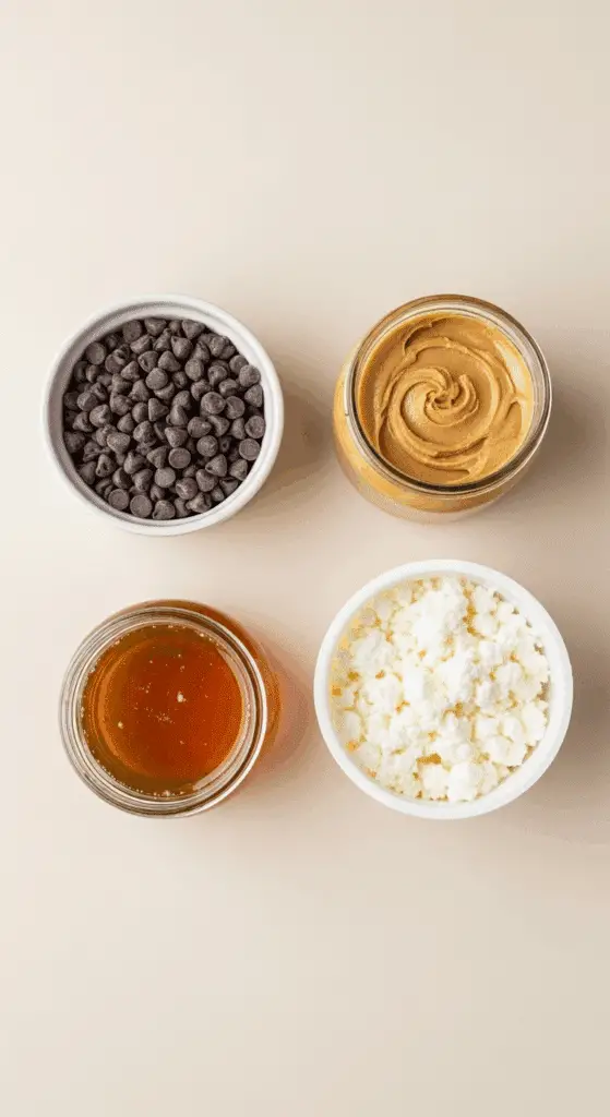 Ingredients for the viral Cottage Cheese Ice Cream recipe.