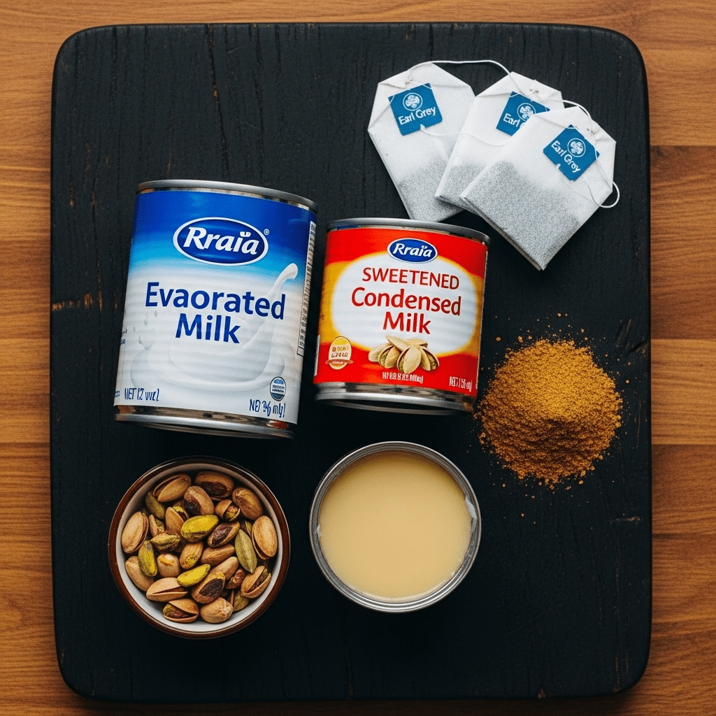 Ingredients for the kulfi-inspired Creamy Pistachio Pops.