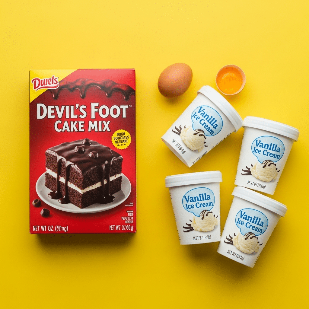 The simple ingredients for the Giant Ice Cream Sandwich recipe.