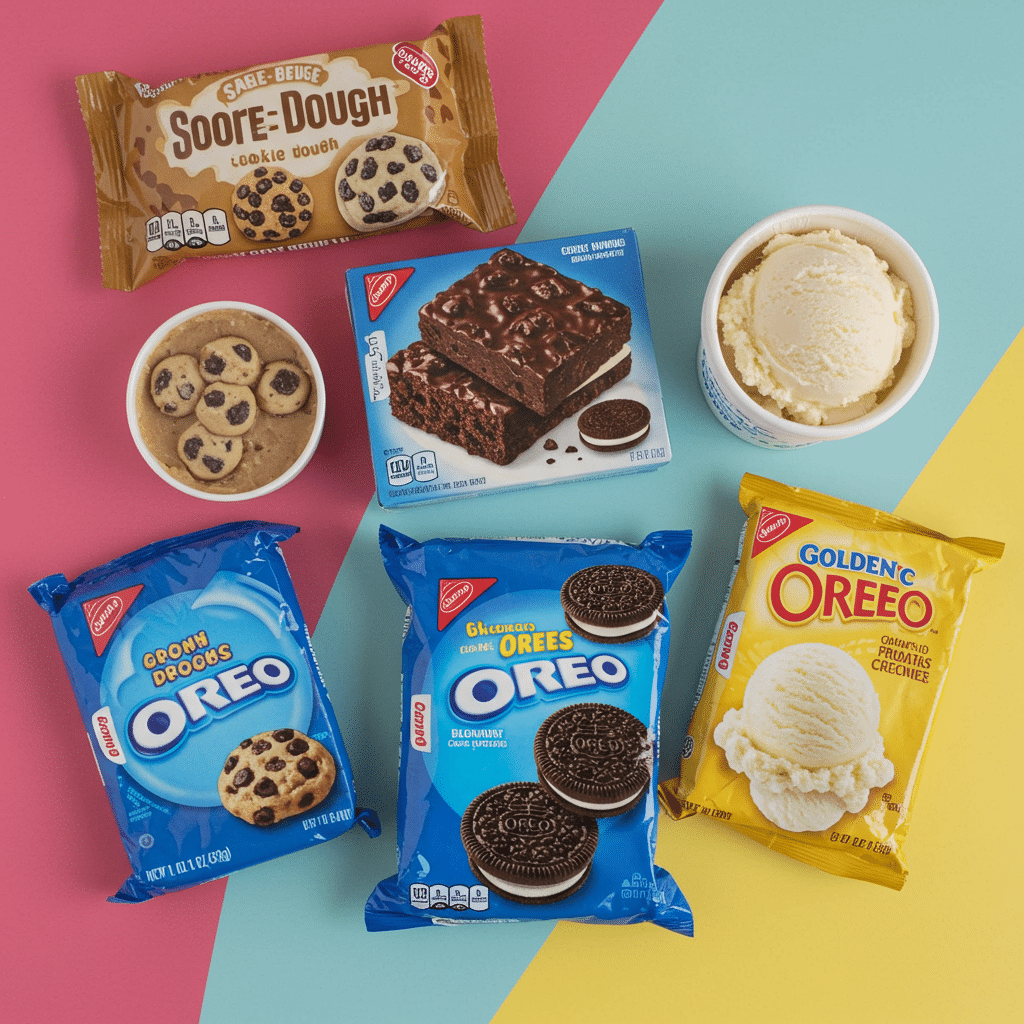 Ingredients for making Oreo-Stuffed Ice Cream Sandwiches, including store-bought shortcuts