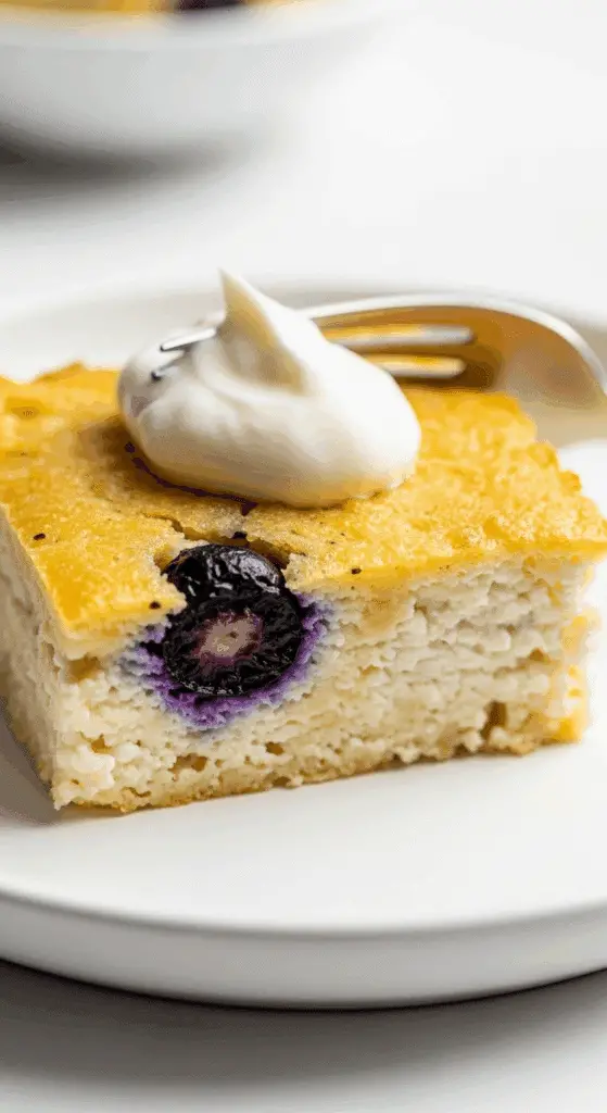 A single serving of the high-protein Cottage Cheese Breakfast Bake on a plate.