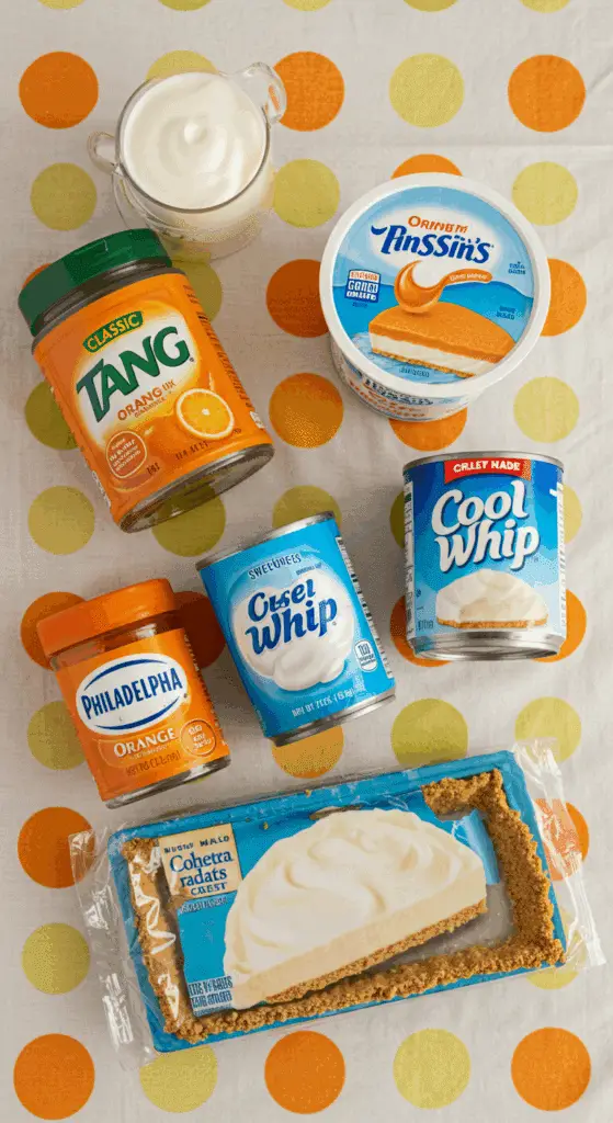 The simple, 5 ingredients for the easy No-Bake Tang Pie recipe.
