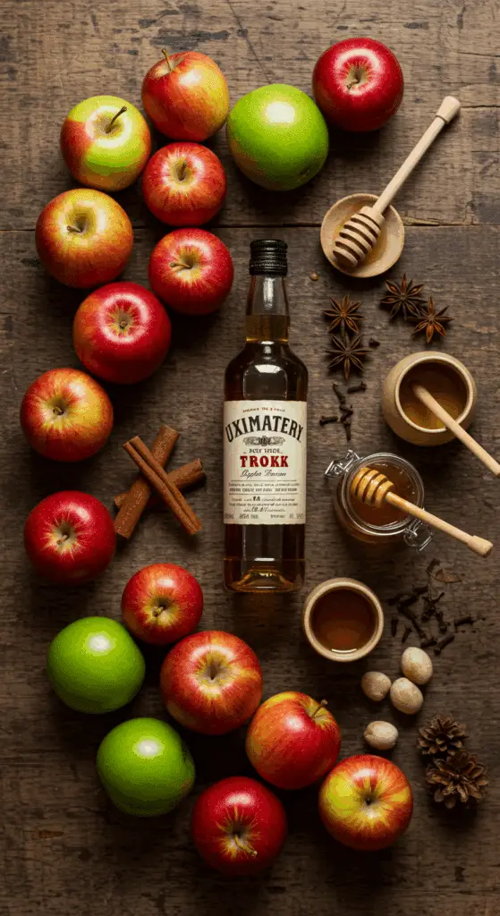 The sophisticated, from-scratch ingredients for the Hot Toddy Apple Pie recipe.