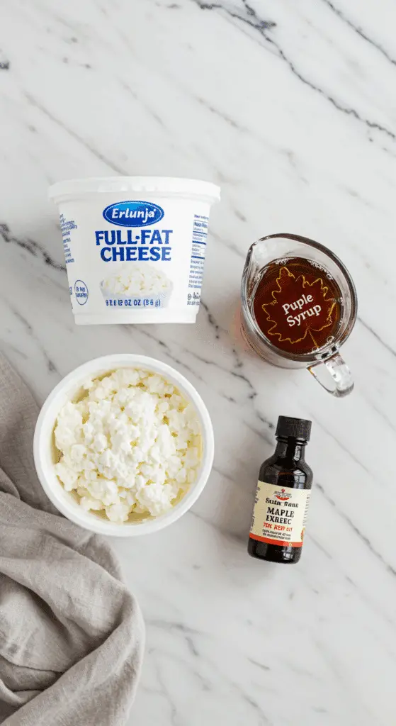 The 3 simple, healthy ingredients for the viral Cottage Cheese Ice Cream recipe.