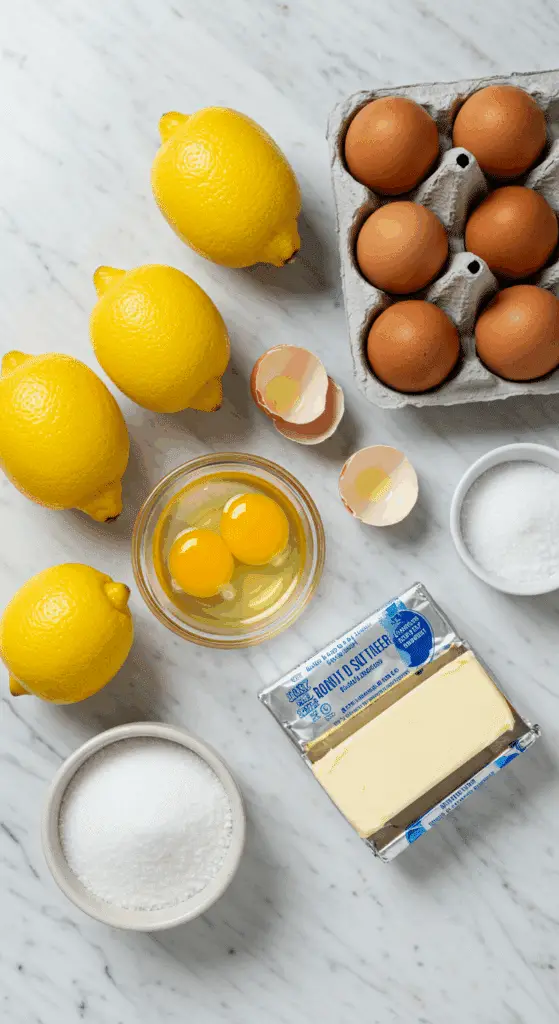 The simple, classic ingredients for the from-scratch, best Lemon Meringue Pie recipe.