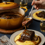Serving the tender, homemade Mississippi Beef Short Ribs at a cozy Sunday dinner.
