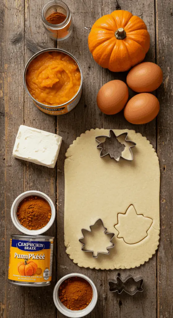 The classic, from-scratch ingredients for the homemade Pumpkin Pie Cupcakes recipe.