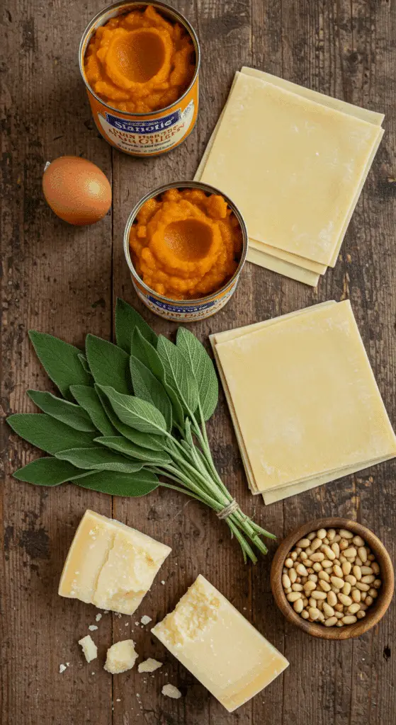 The simple, from-scratch ingredients for the easy and elegant Pumpkin Wonton Ravioli recipe.