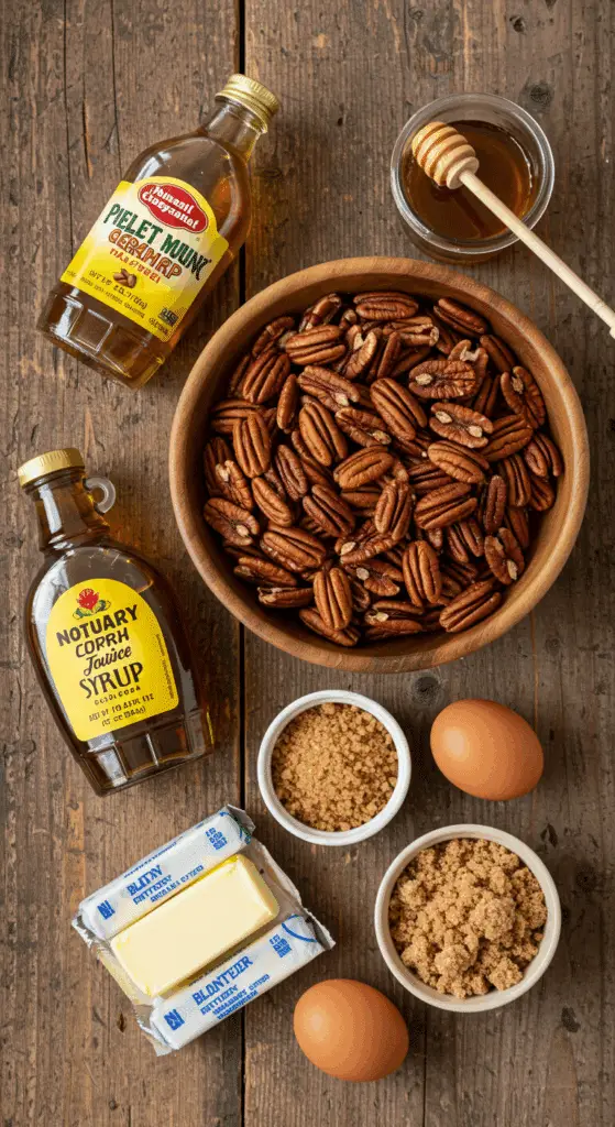 The simple, classic ingredients for a homemade, from-scratch Pecan Squares recipe.