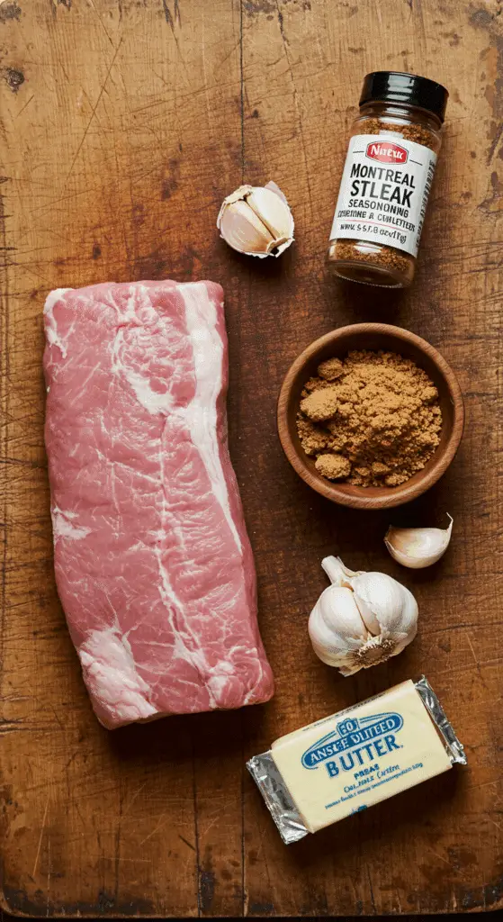 The simple, from-scratch ingredients for the easy and quick Caramelized Pork Tenderloin recipe.
