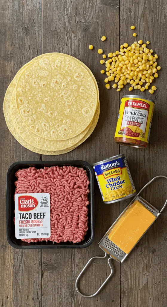 The simple, from-scratch ingredients for the hearty and easy One-Pan Taco Skillet recipe.