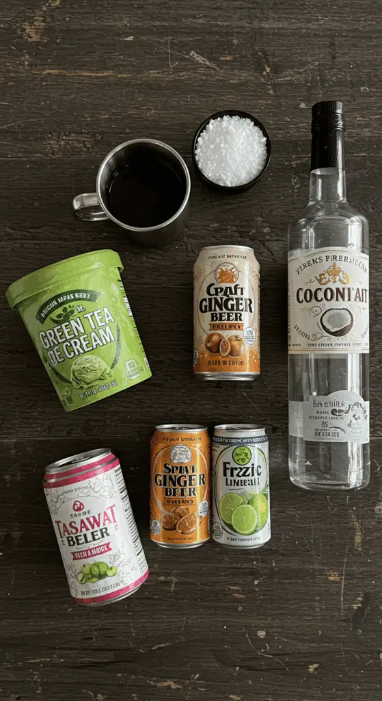 The simple, from-scratch ingredients for the easy and spooky "Bubbling Cauldron" Punch recipe.