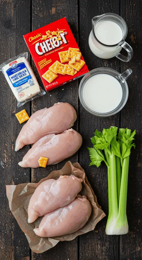 The simple, from-scratch ingredients for the easy and festive "Chicken Pumpkins" recipe.