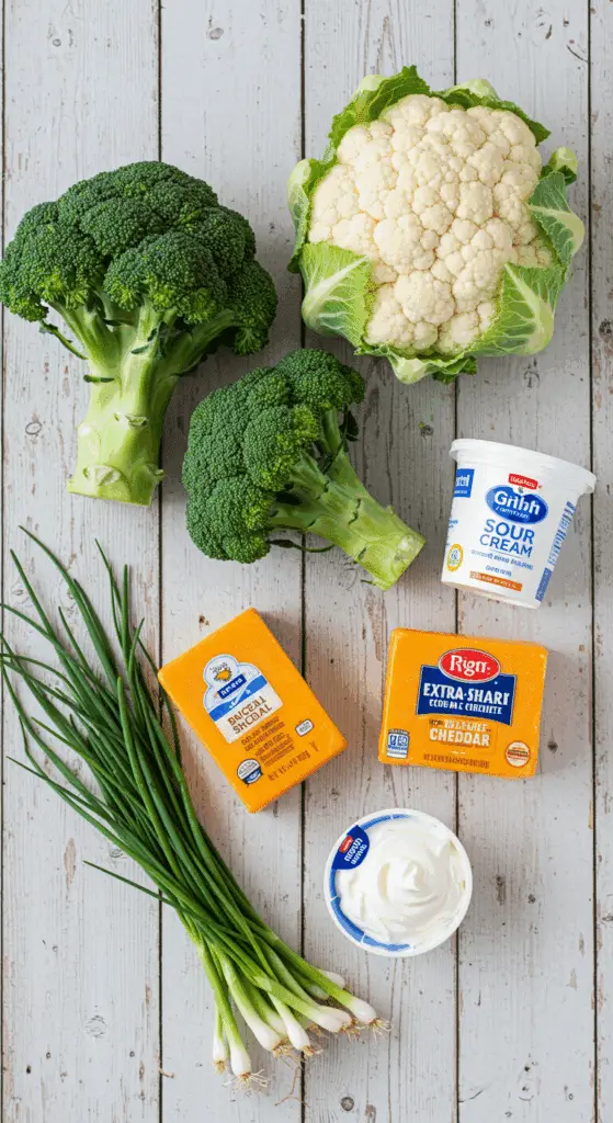 The simple, from-scratch ingredients for the easy and healthy Broccoli Cheddar Mac and Cheese recipe.