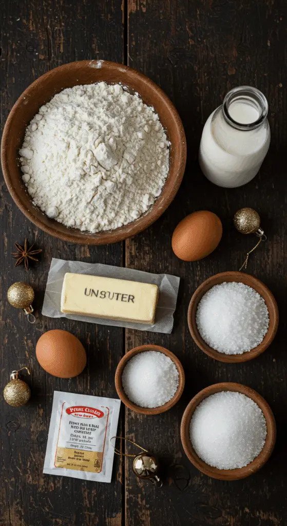 The simple, from-scratch ingredients for the classic and impressive Holiday Parker House Rolls.