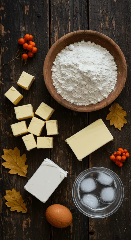 The simple, from-scratch ingredients for the classic and impressive Holiday Perfect Pie Crust.