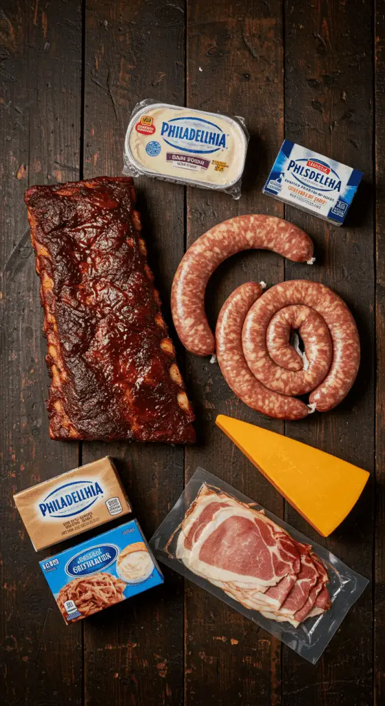 The simple, from-scratch ingredients for the easy and spooky Skeleton Meat Platter.