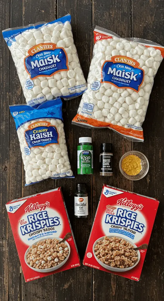 The simple, from-scratch ingredients for the easy and spooky Giant Crispy Treat Witch Hat.
