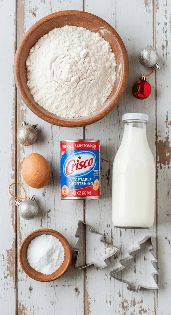 The simple, from-scratch ingredients for the classic and impressive Holiday "Grandma's" Buttermilk Sugar Cookies.