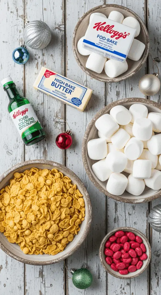 The simple, 5-ingredients for the classic and impressive Holiday "No-Bake" Christmas Wreath Cookies.