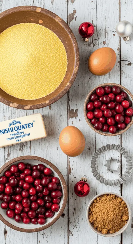 The simple, from-scratch ingredients for the classic and impressive Holiday Cranberry Linzer Cookies.
